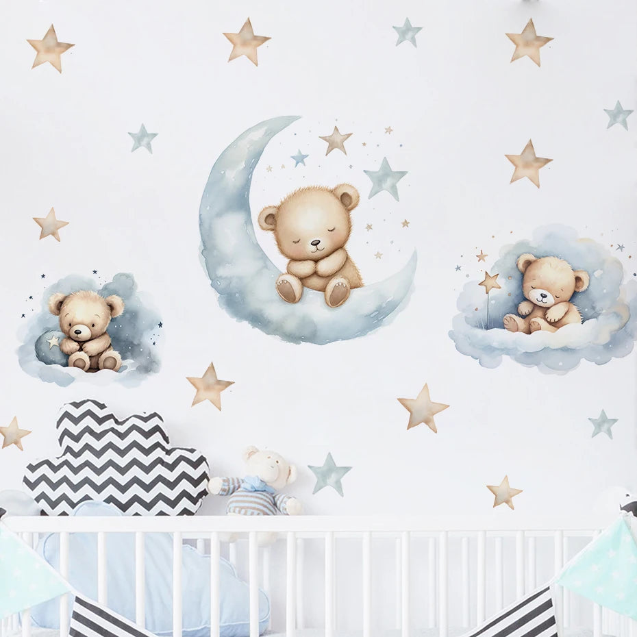Buy now from My Snug Bug Wall Decals Blue Clouds & Moon Snug Bug