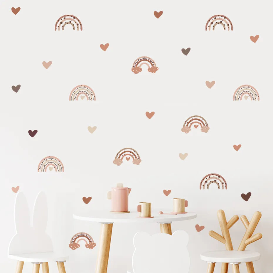 Buy now from My Snug Bug Wall Decals Rainbow Hearts Wall Decal Snug Bug