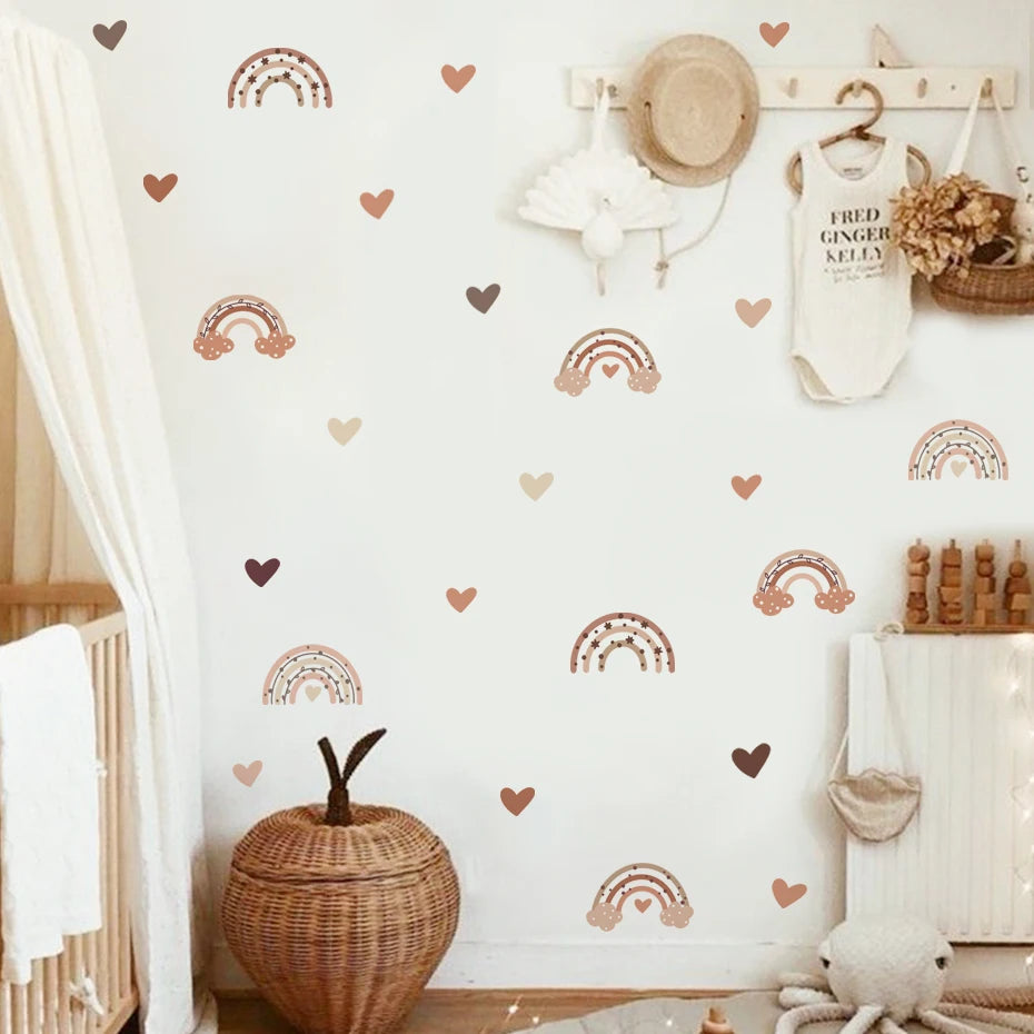Buy now from My Snug Bug Wall Decals Rainbow Hearts Wall Decal Snug Bug