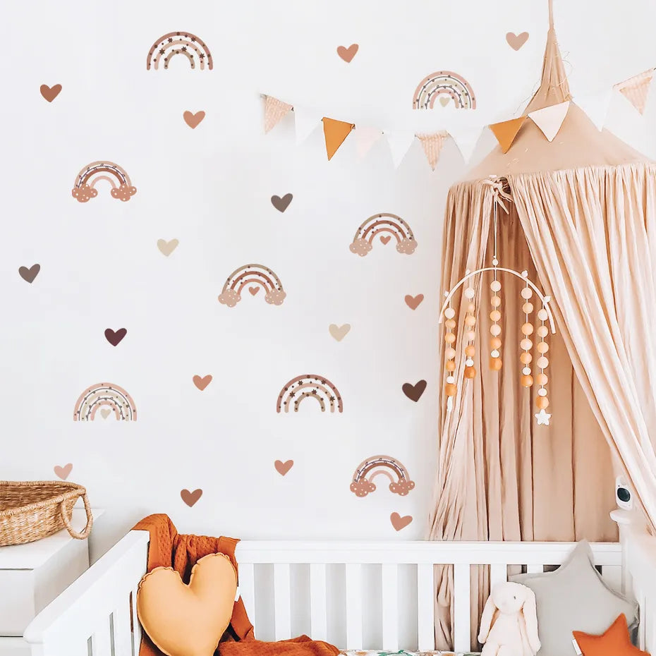Buy now from My Snug Bug Wall Decals Rainbow Hearts Wall Decal Snug Bug