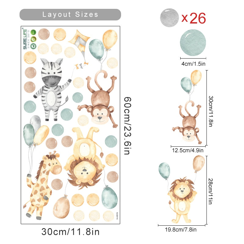 Buy now from My Snug Bug Wall Decals Safari Balloon Ride Wall Decal Snug Bug