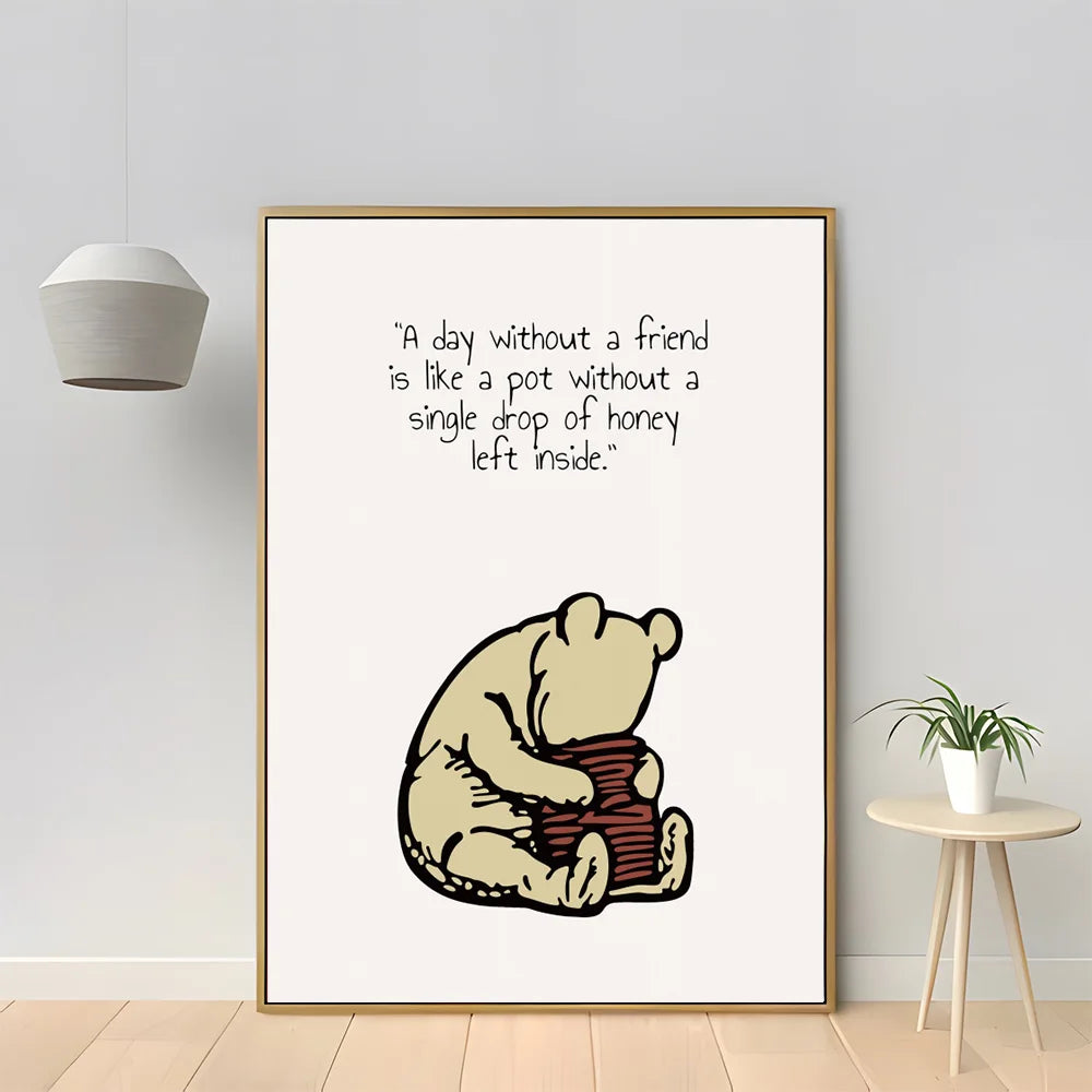 Buy now from My Snug Bug Canvas Wall Prints Classic Winnie The Pooh Series Canvas Prints Snug Bug