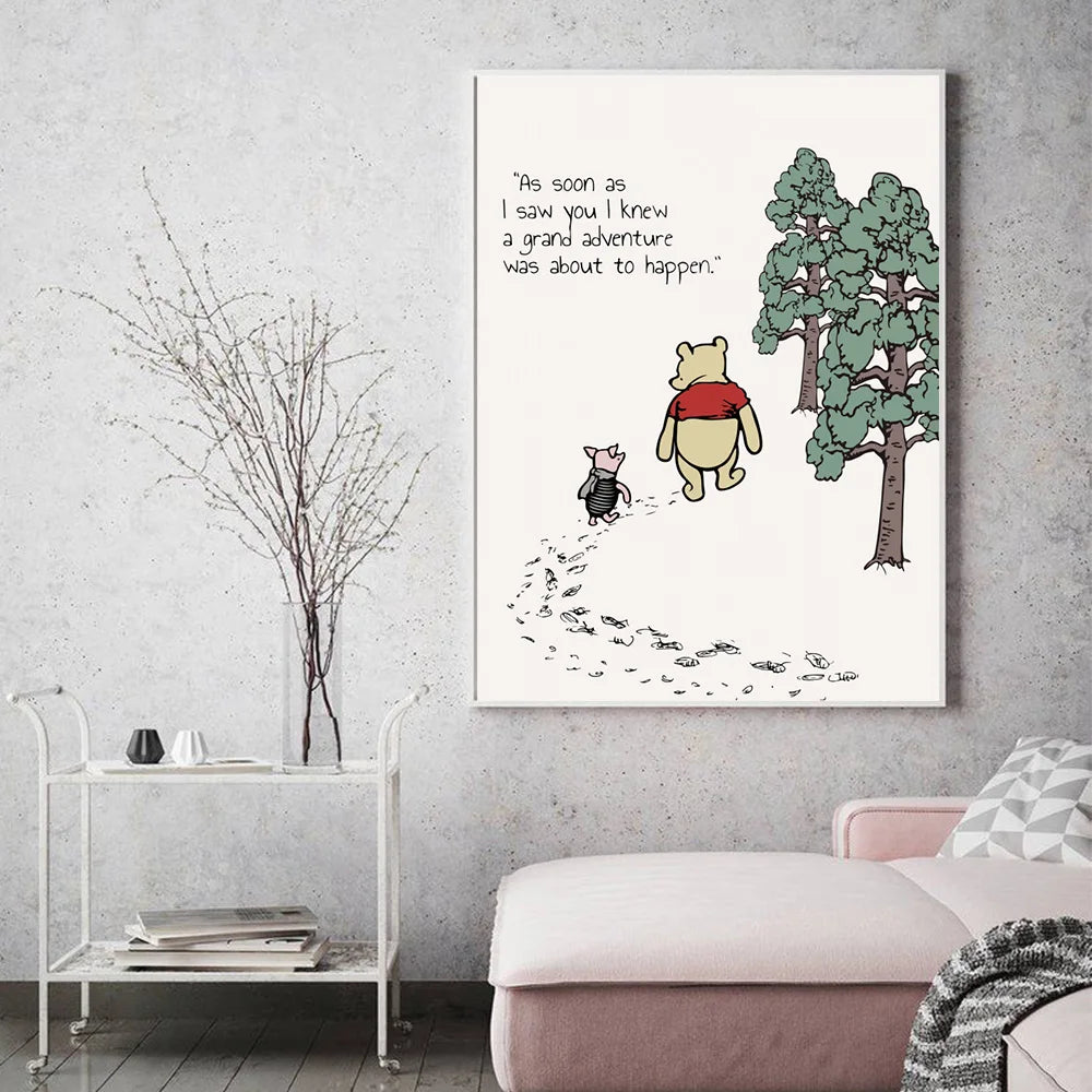 Buy now from My Snug Bug Canvas Wall Prints Classic Winnie The Pooh Series Canvas Prints Snug Bug