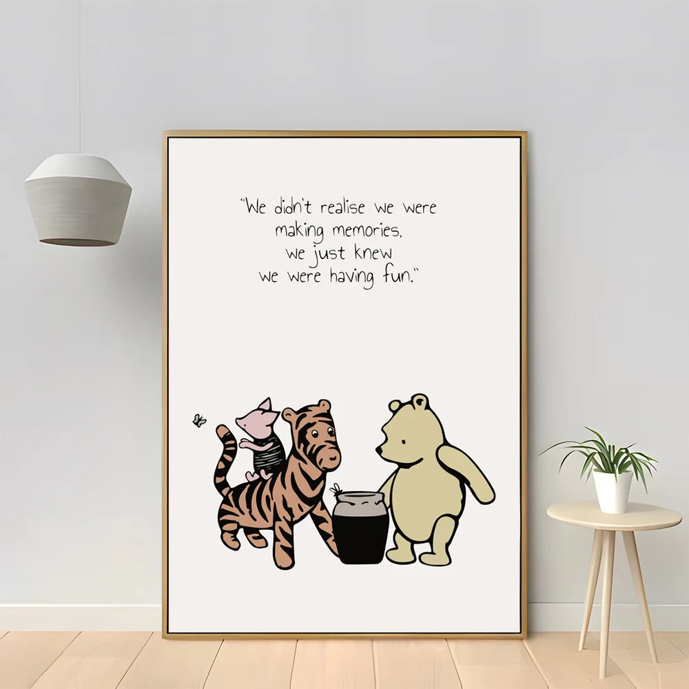 Buy now from My Snug Bug Canvas Wall Prints Classic Winnie The Pooh Series Canvas Prints Snug Bug