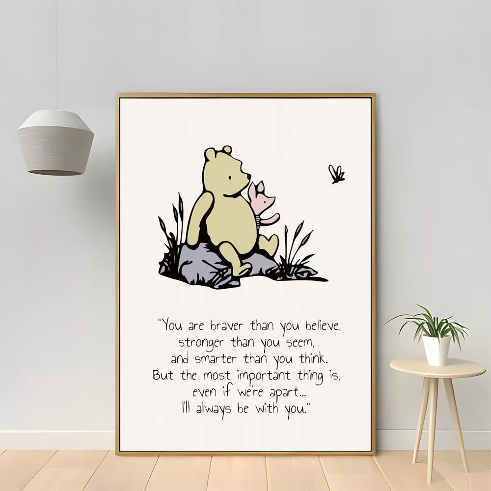 Buy now from My Snug Bug Canvas Wall Prints Classic Winnie The Pooh Series Canvas Prints Snug Bug