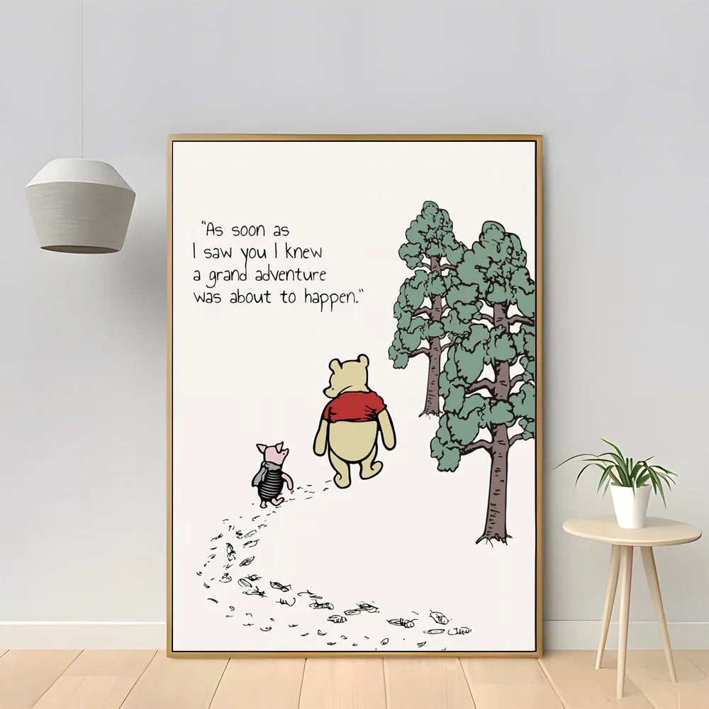 Buy now from My Snug Bug Canvas Wall Prints Classic Winnie The Pooh Series Canvas Prints Snug Bug