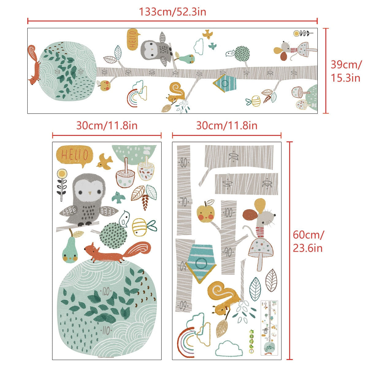Buy now from My Snug Bug Wall Decals As Tall As A Tree Height Chart My Snug Bug